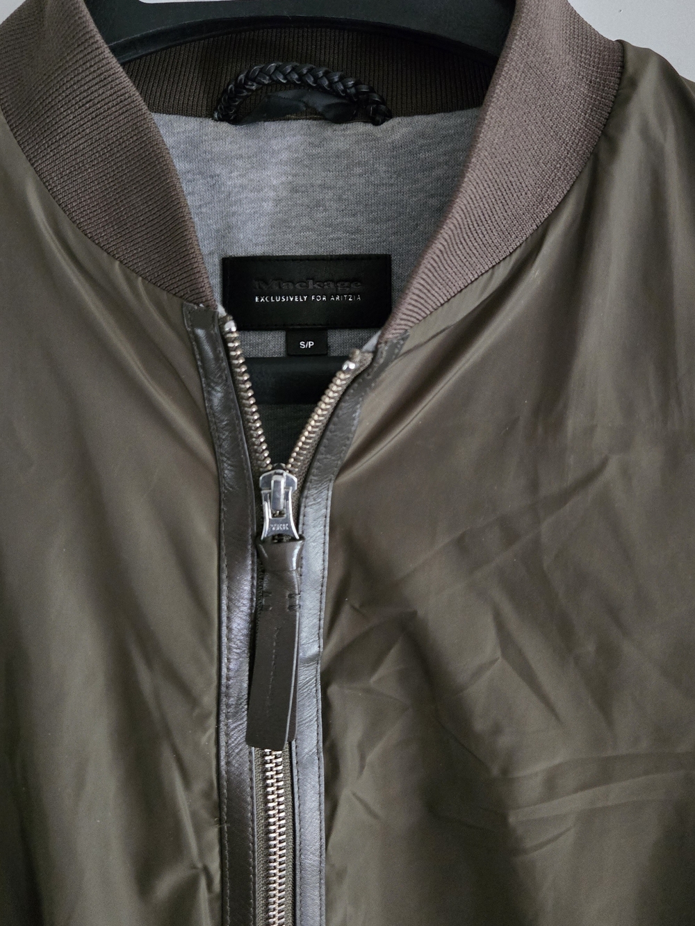 Mackage Aritzia Cara Khaki Bomber Jacket, Green Pilot Military Army Y2K - Picture 5 of 17